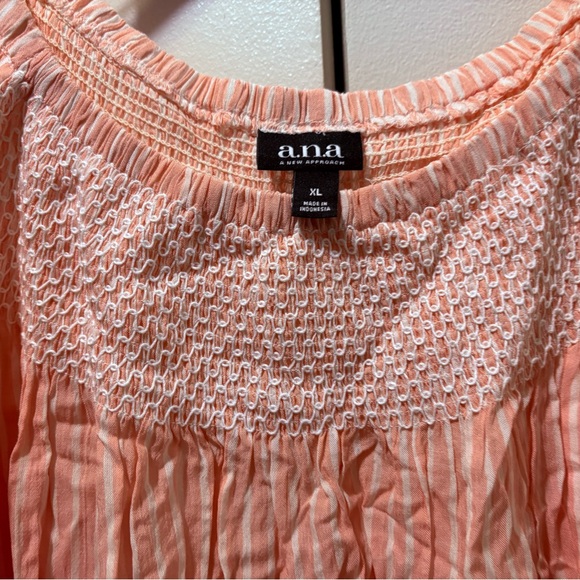 Women's Peach Striped Top - Picture 5 of 9